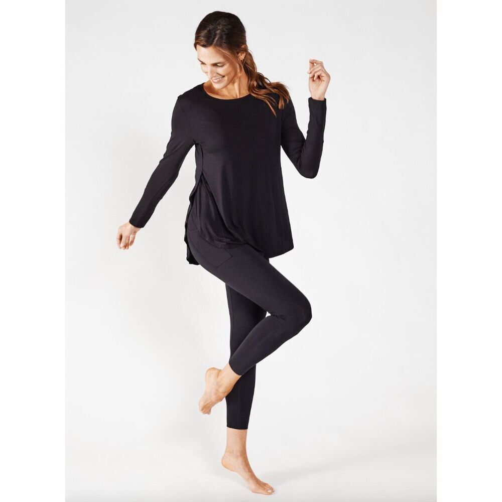Tasc Long Sleeve Micro Modal Stretchy Sage Green Jenny Top Large NWT - Picture 11 of 11